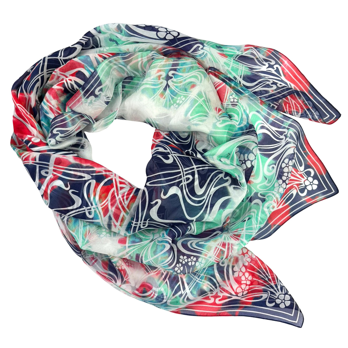 Extra Large Chiffon Silk Square Shawl