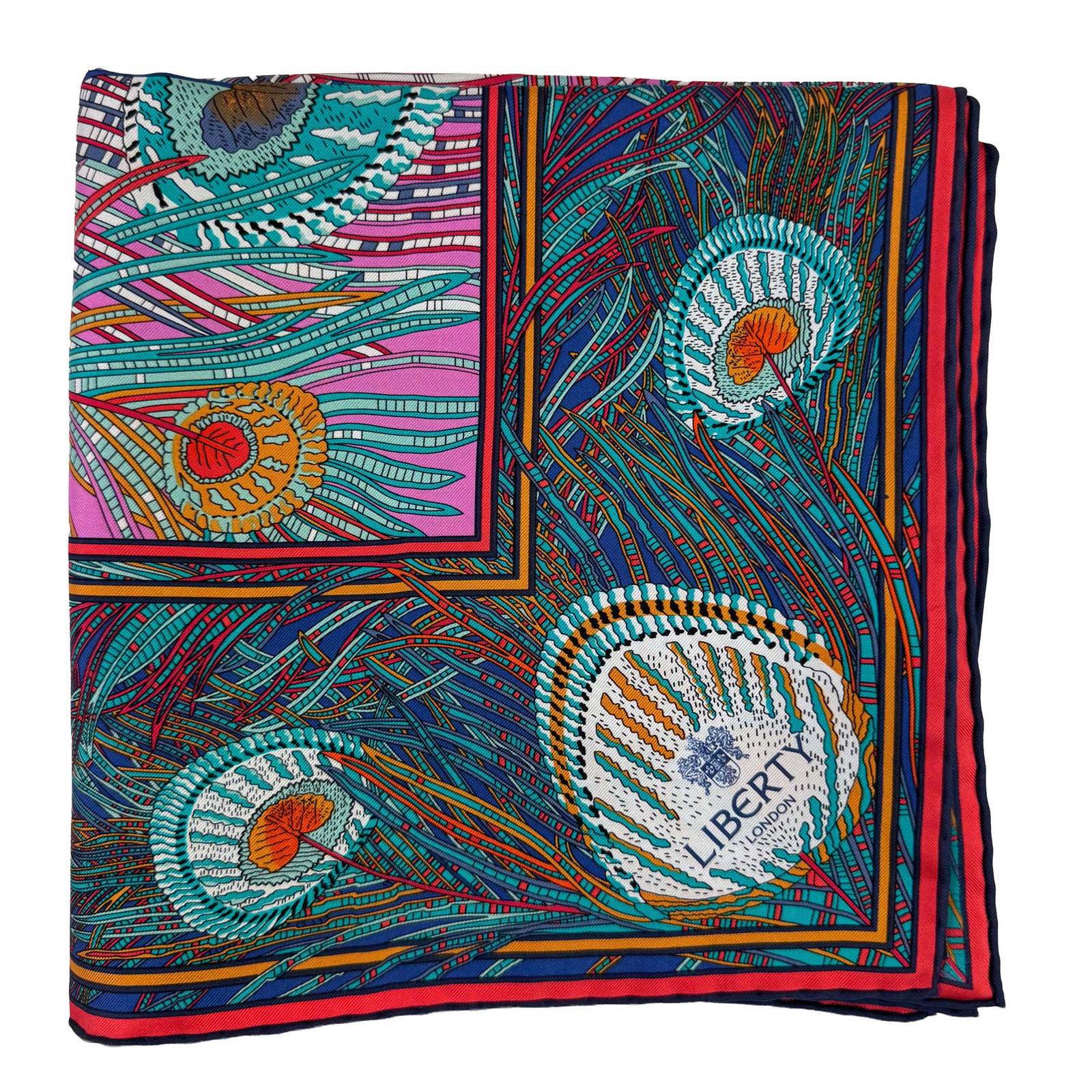 Liberty London Scarf Multi Color Peacock