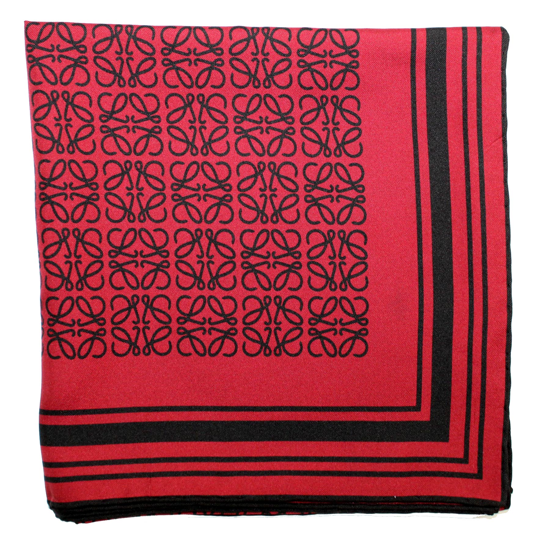 Loewe Madrid Scarf Maroon Anagram - Square Scarf