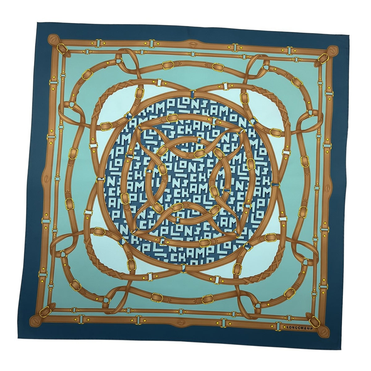Longchamp Silk Scarf Square Foulard