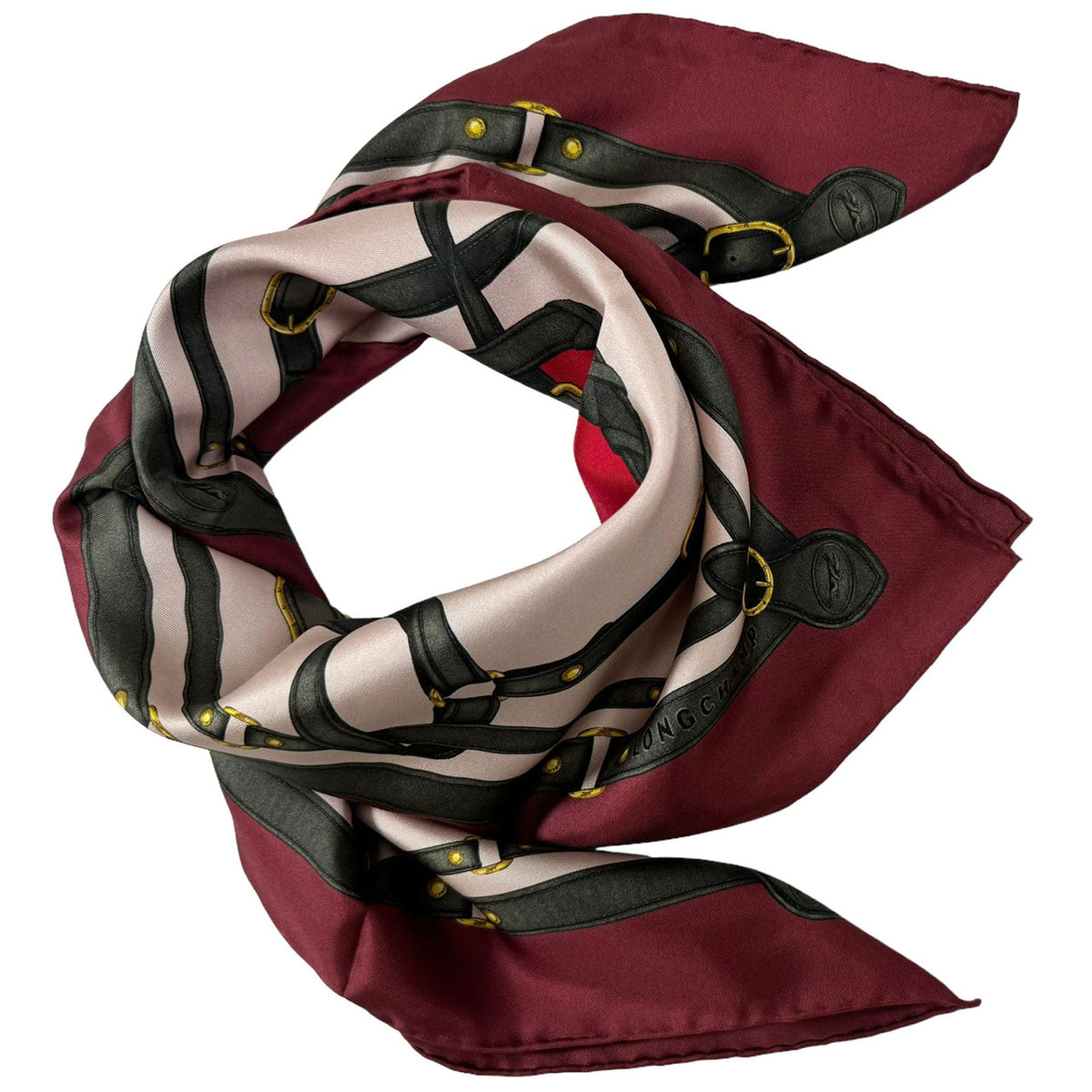 Longchamp Paris Scarf designer Square Foulard