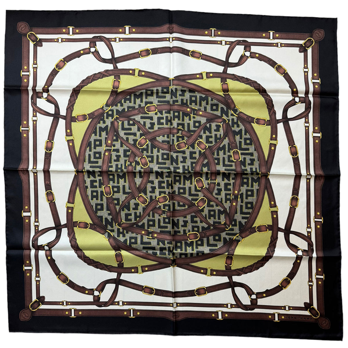 Longchamp Paris Scarf genuine Square Foulard