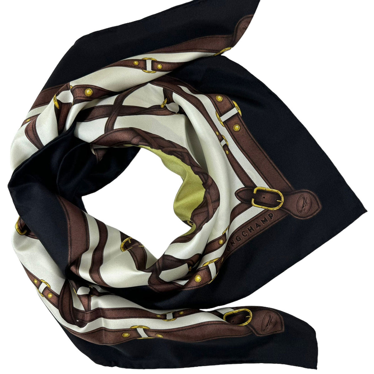 Longchamp Paris Scarf designer Square Foulard