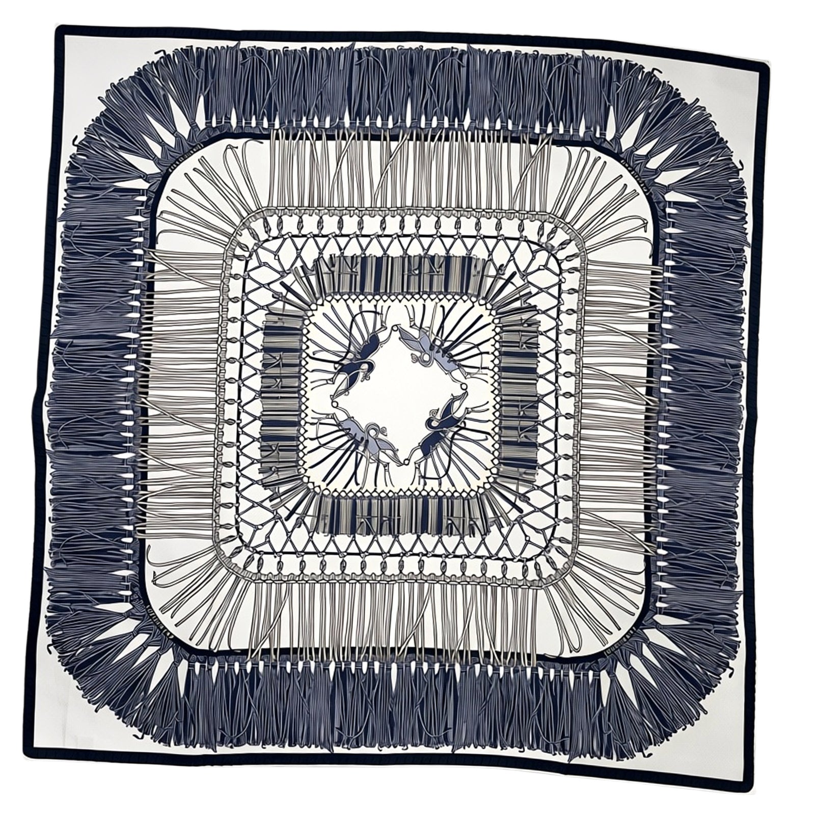 Metal Gray Tassel & Emblematic Horse 
