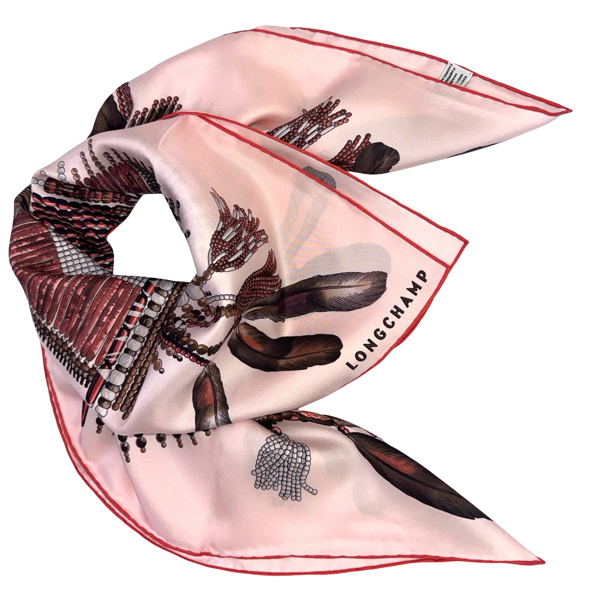 Longchamp Square Twill Silk Foulard