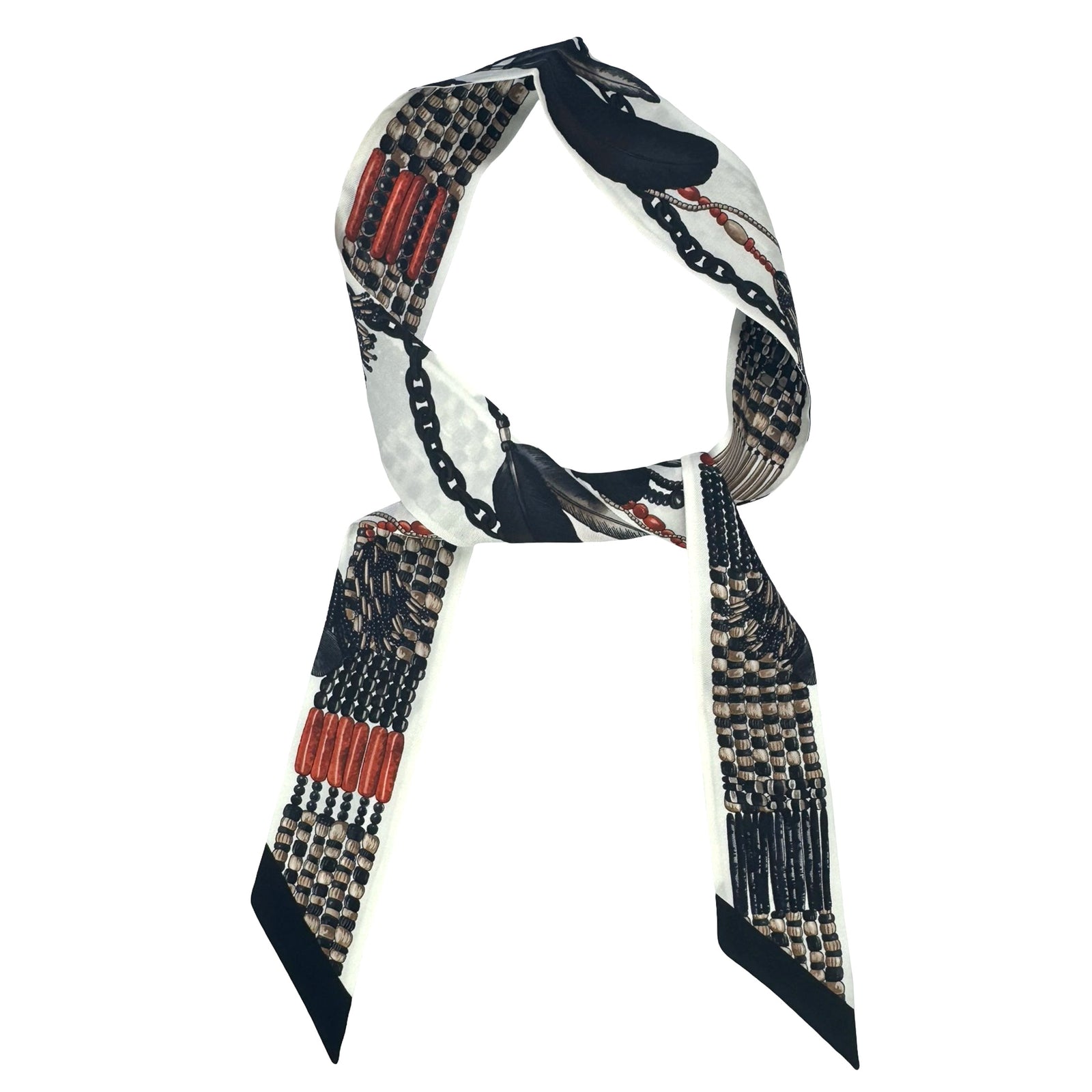 Longchamp Skinny Scarf Black Le Pliage Collier Massai Twilly