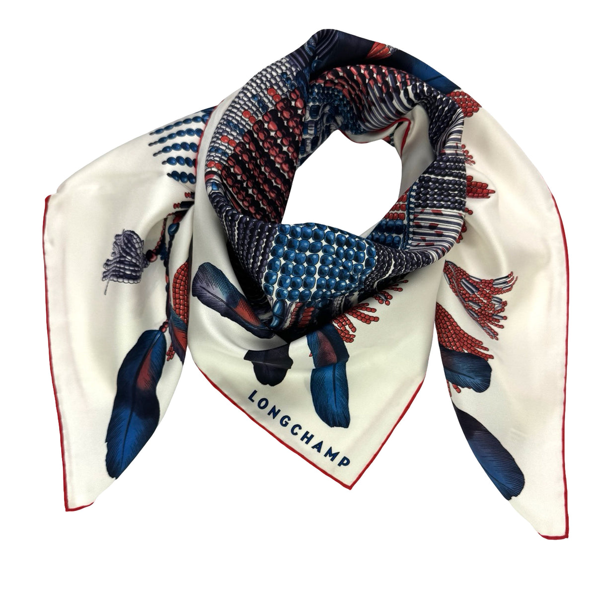 Longchamp Scarf Lapis Blue