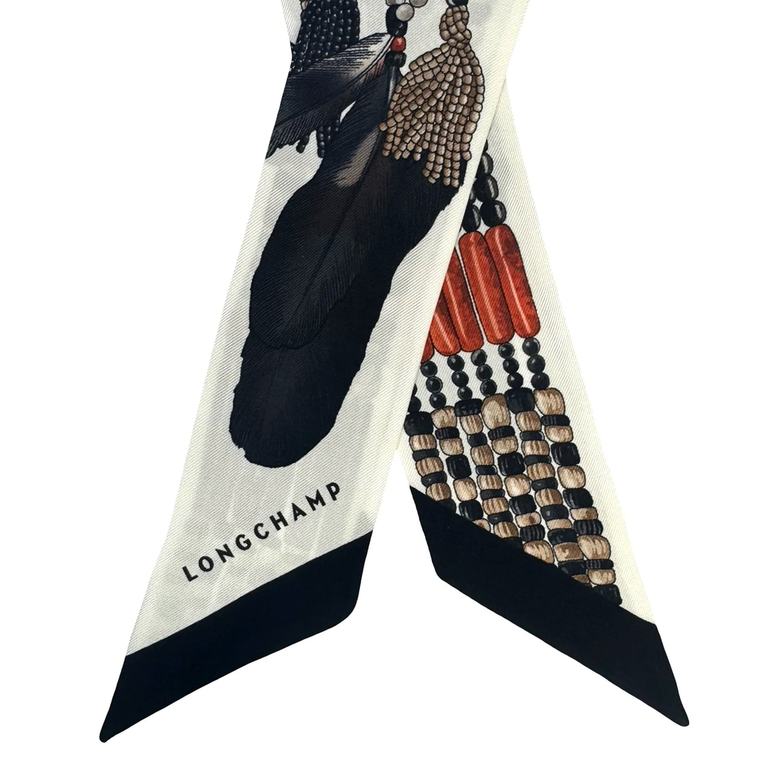 Longchamp Skinny Scarf Black Le Pliage Collier Massai Twilly