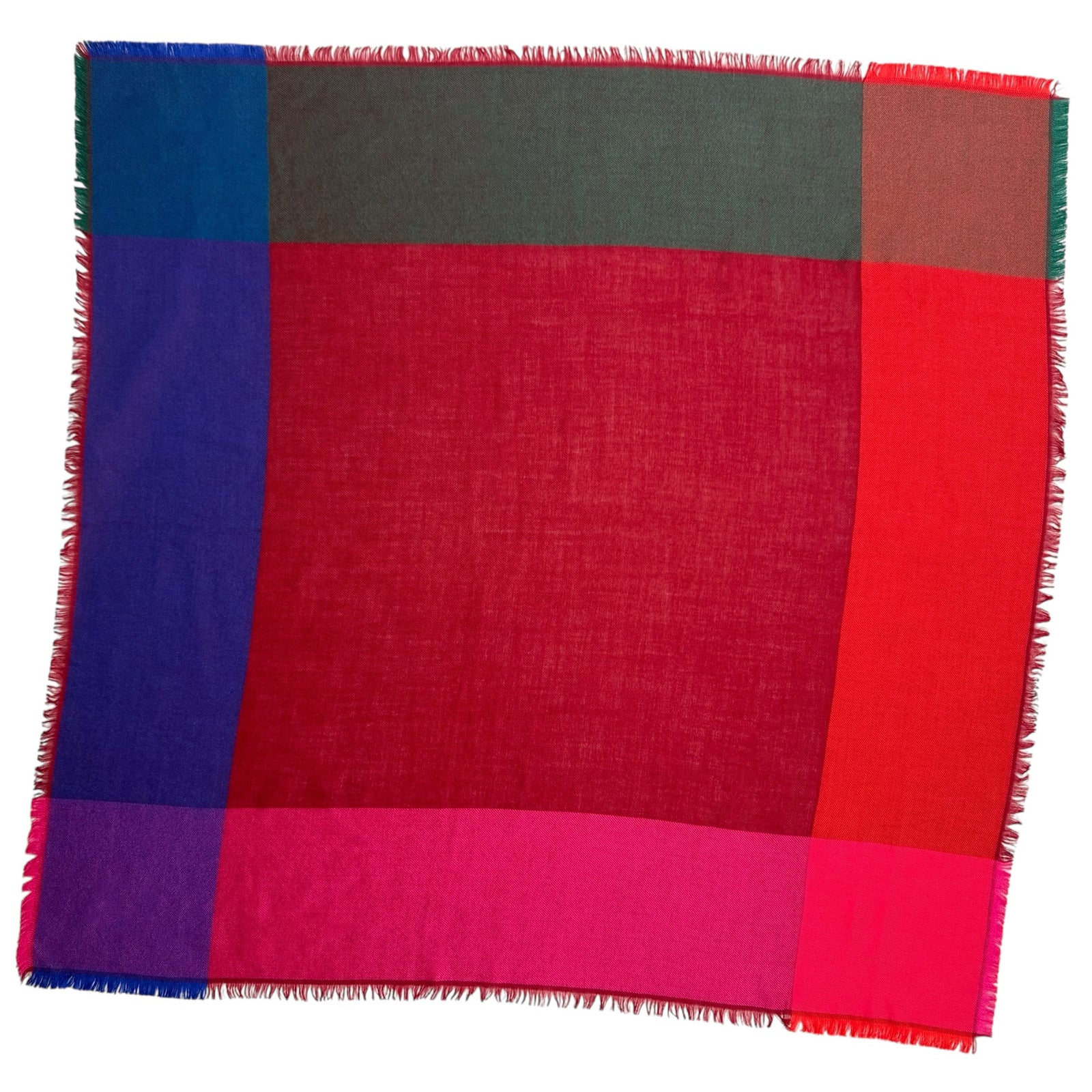 Loro Piana Scarf Color Block Quadrilatero del Silenzio - Cashmere Silk Square Shawl SALE