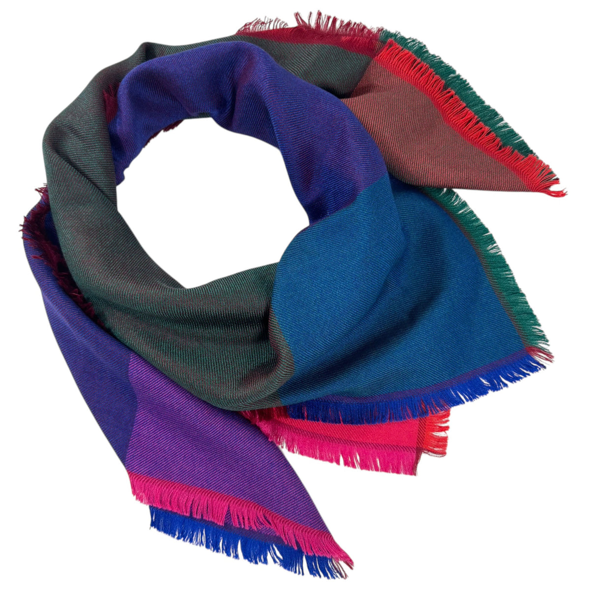 Loro Piana Scarf Color Block Quadrilatero del Silenzio - Cashmere Silk Square Shawl SALE