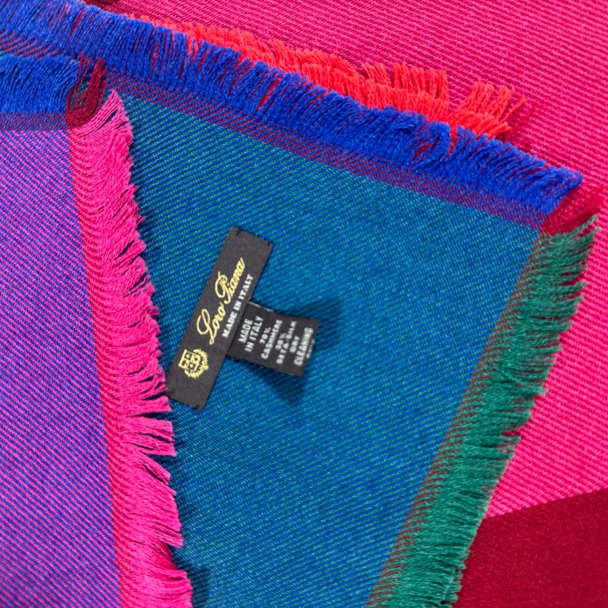 Loro Piana Scarf Color Block Quadrilatero del Silenzio - Cashmere Silk Square Shawl SALE