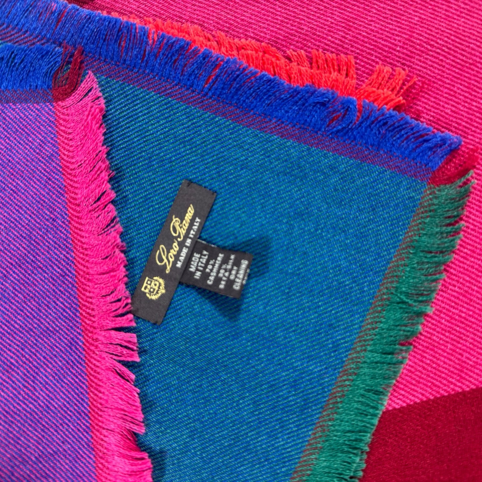 Loro Piana Scarf Color Block Quadrilatero del Silenzio - Cashmere Silk Square Shawl SALE