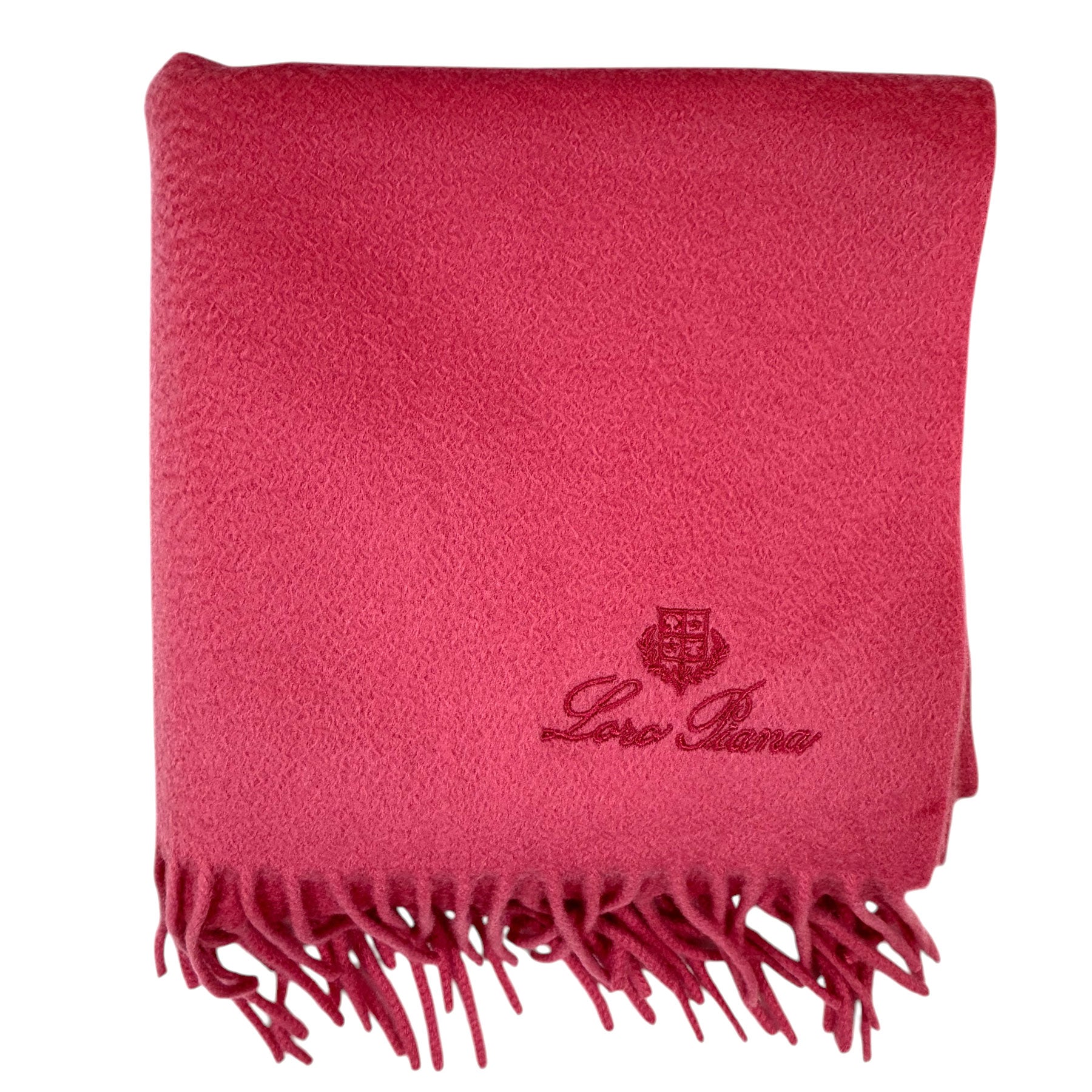 Loro Piana Cashmere Scarf Pink Grande Unita Como Milano