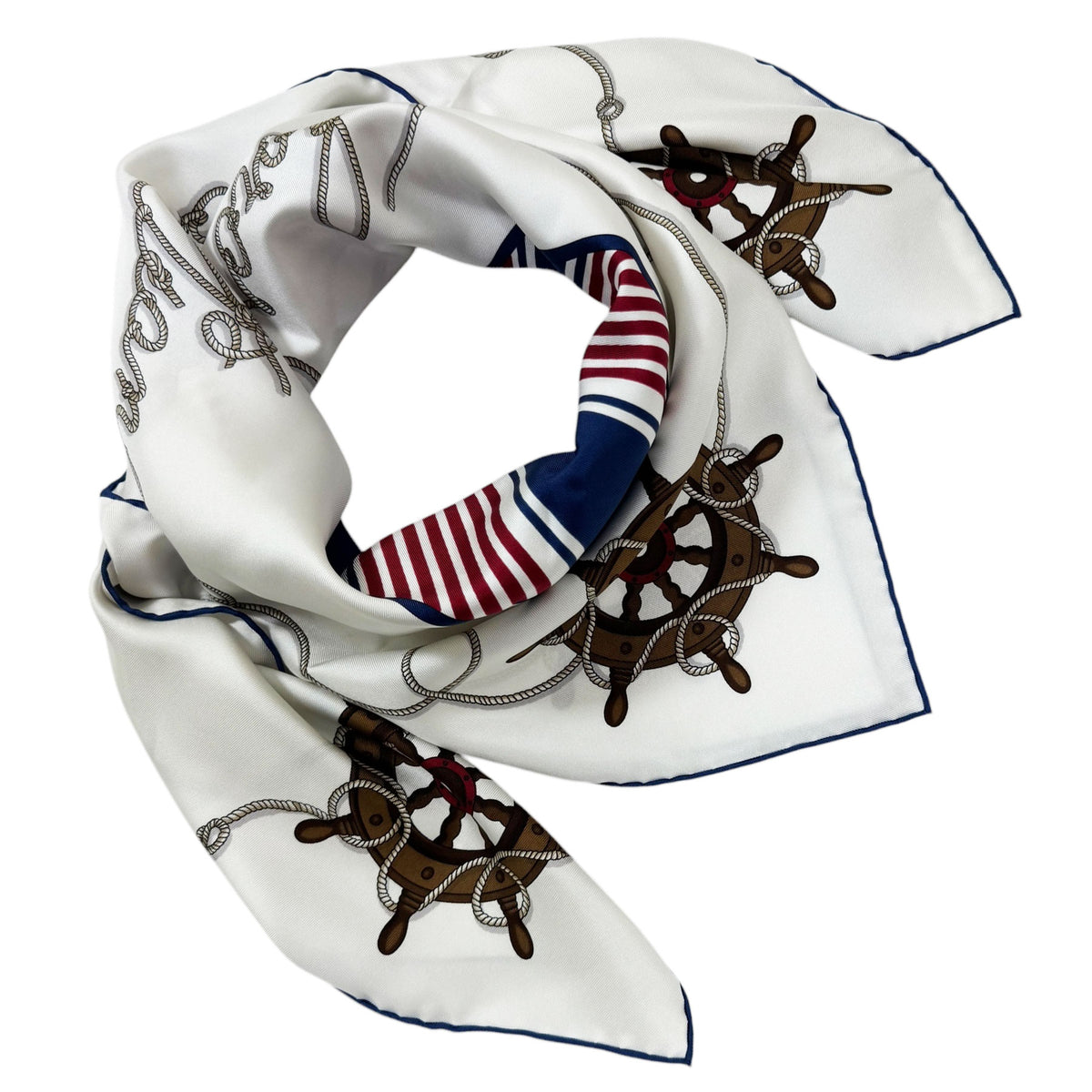 Loro Piana Scarf Nautical Sailor - Twill Silk Square Foulard