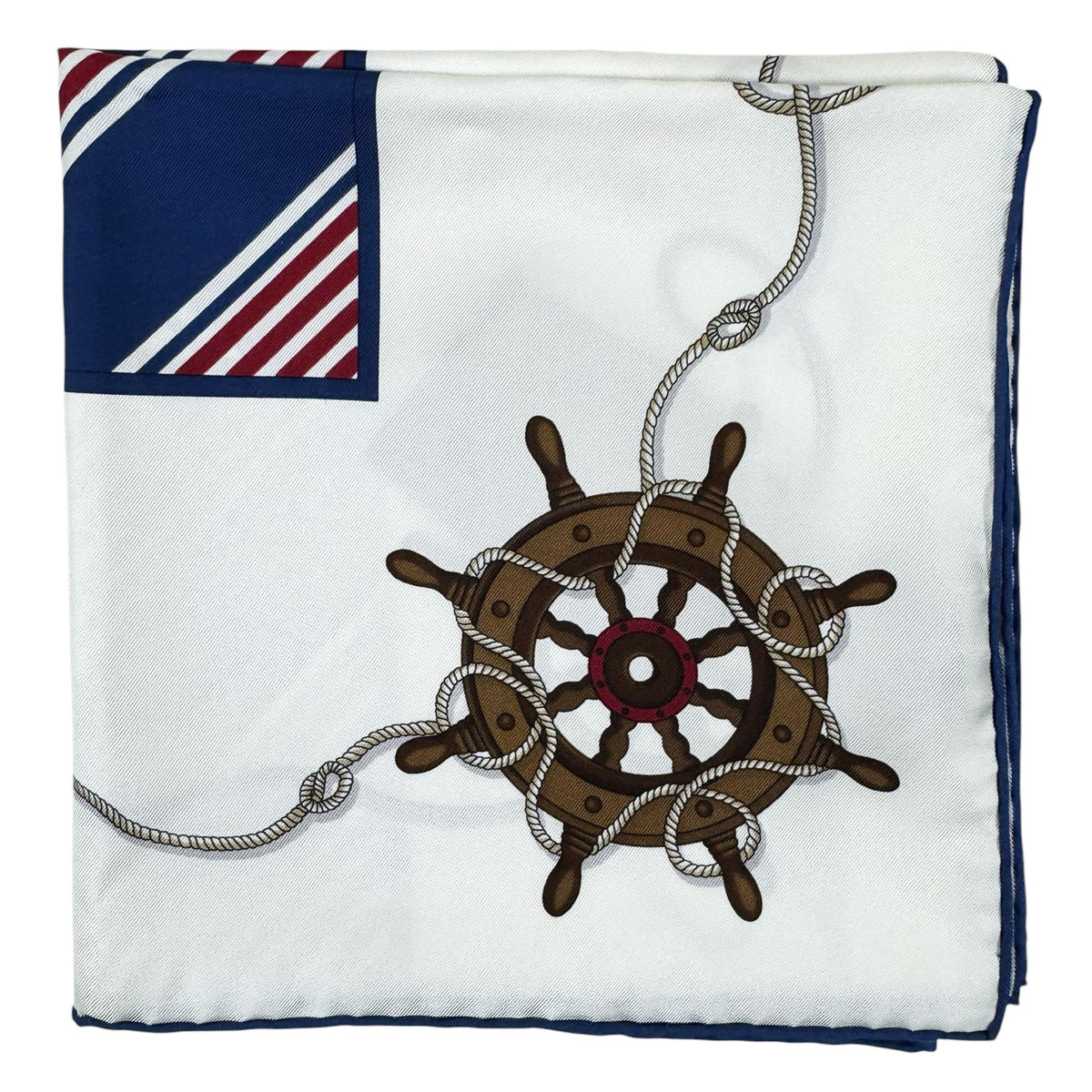 Loro Piana Scarf Maritime Design - Twill Silk Square Foulard