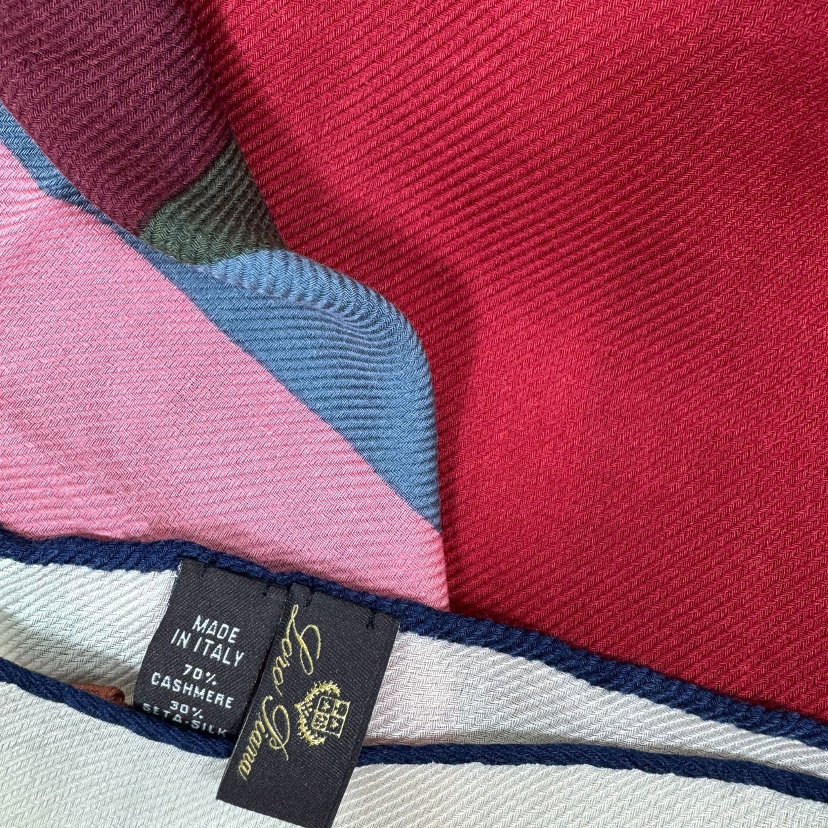 Loro Piana Scarf Cashmere Silk Abstract Pop Soft Design SALE