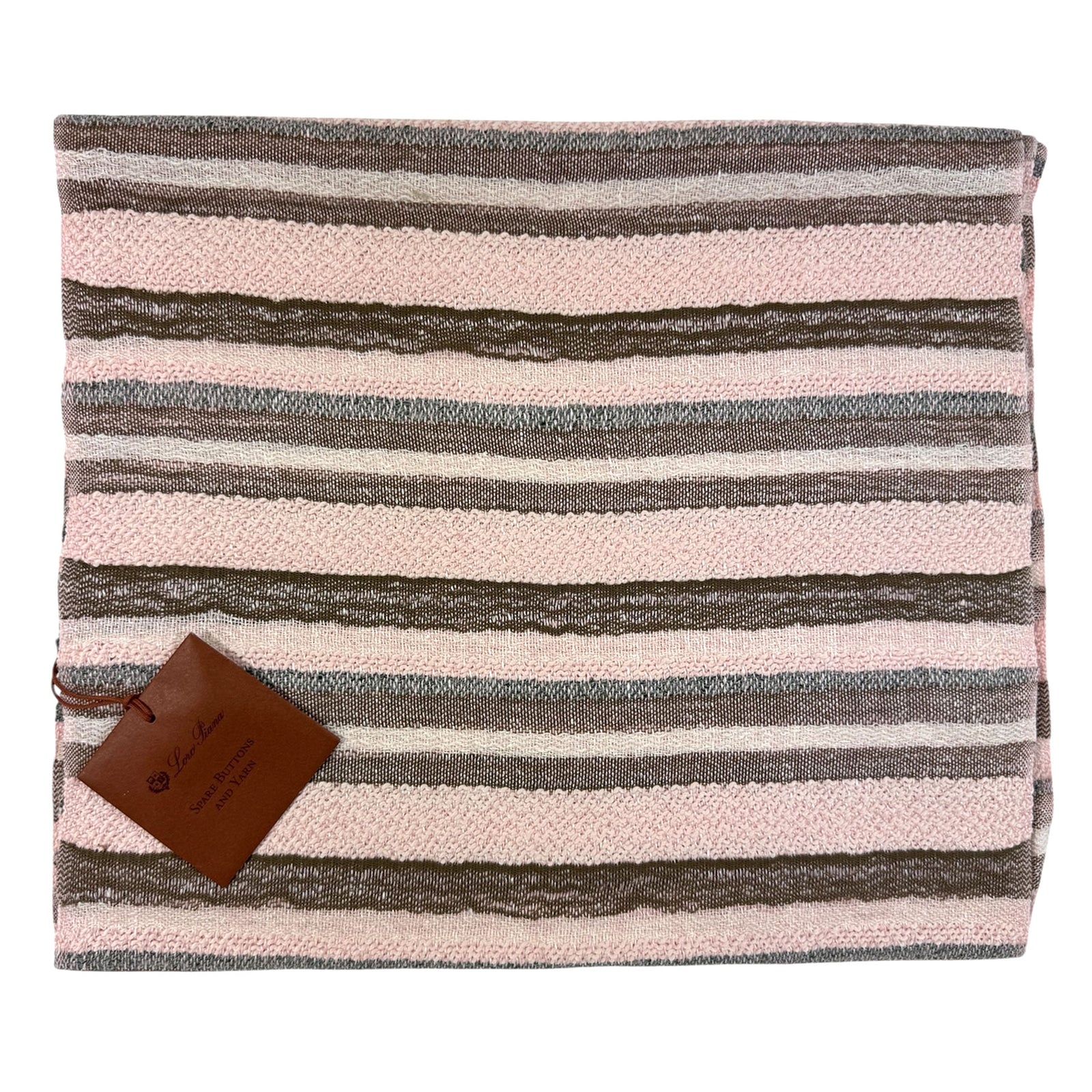 New Loro Piana Scarf Pink Stripes