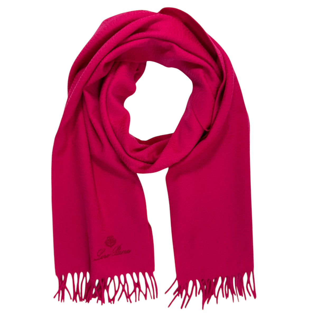 Loro Piana Cashmere Scarf Cranberry Pink Grande Unita 