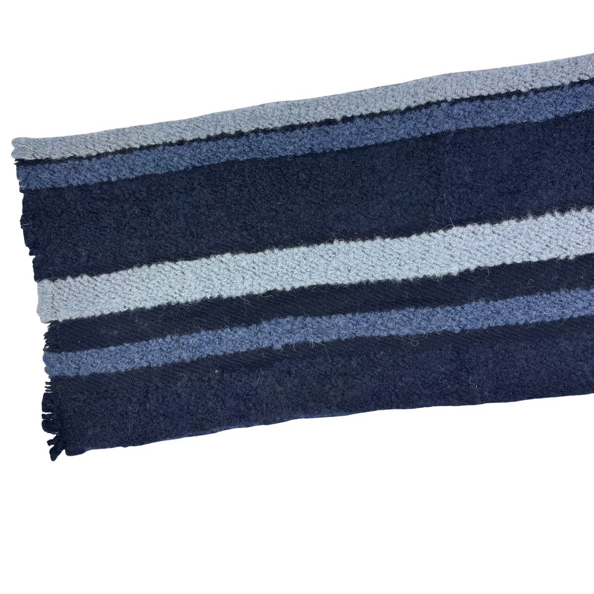 Loro Piana Scarf Dark Gray Stripes Cashmere Alpaca