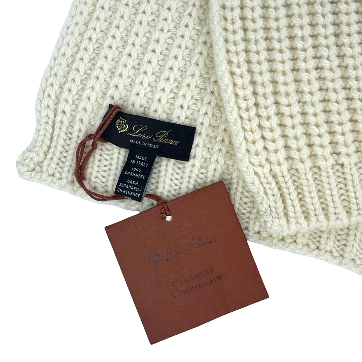 Loro Piana Scarf White - Medium-Heavy Weight Shawl