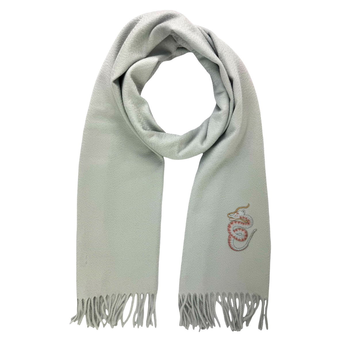 Loro Piana Cashmere Scarf Gray Dragon