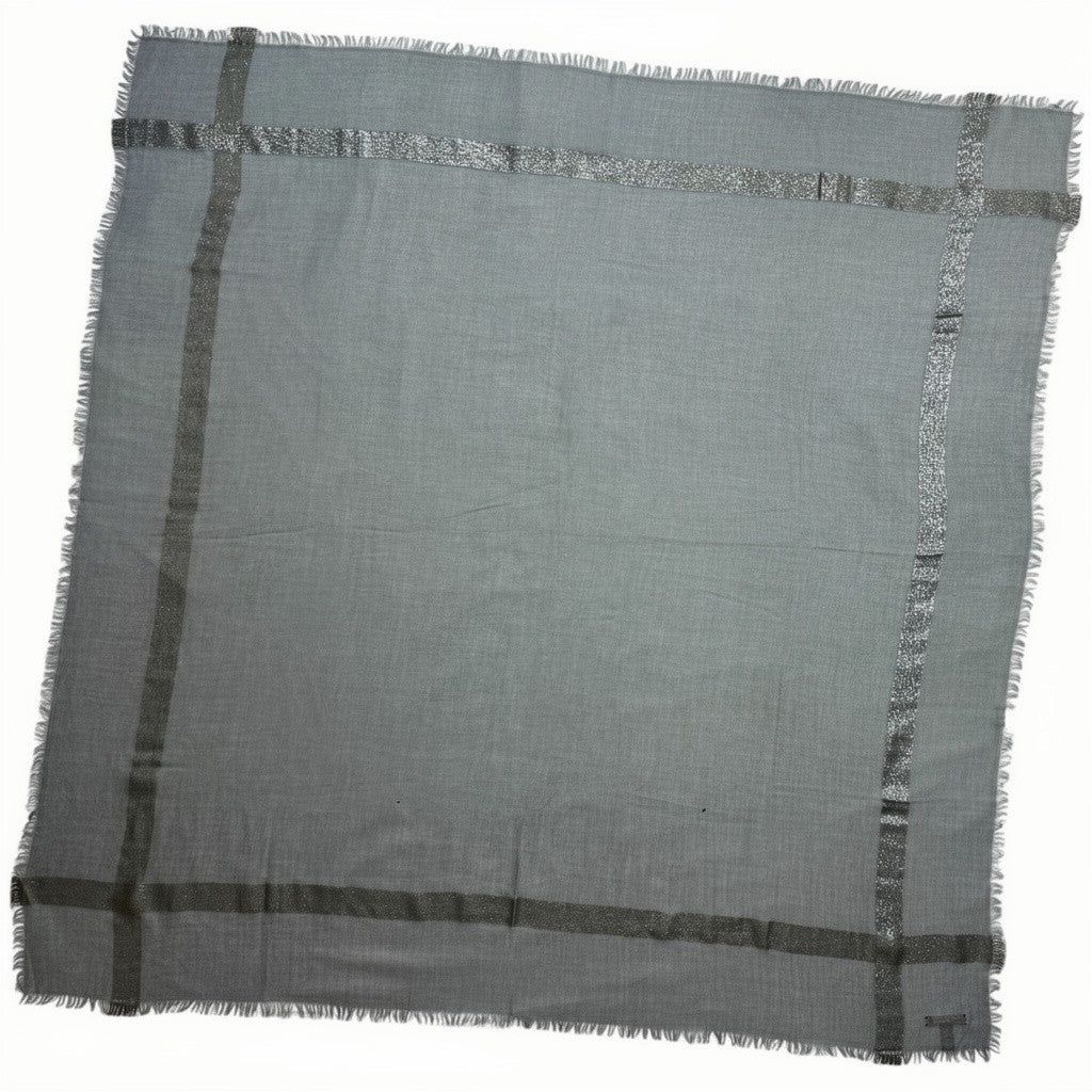 Loro Piana Scarf Gray Design - New
