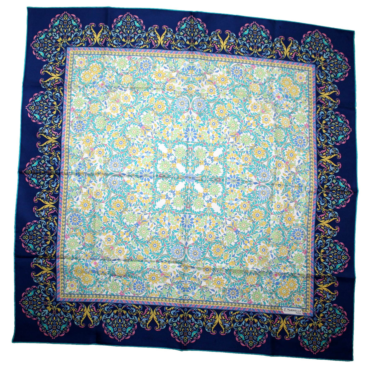 Marinella Scarf Dark Blue Pink