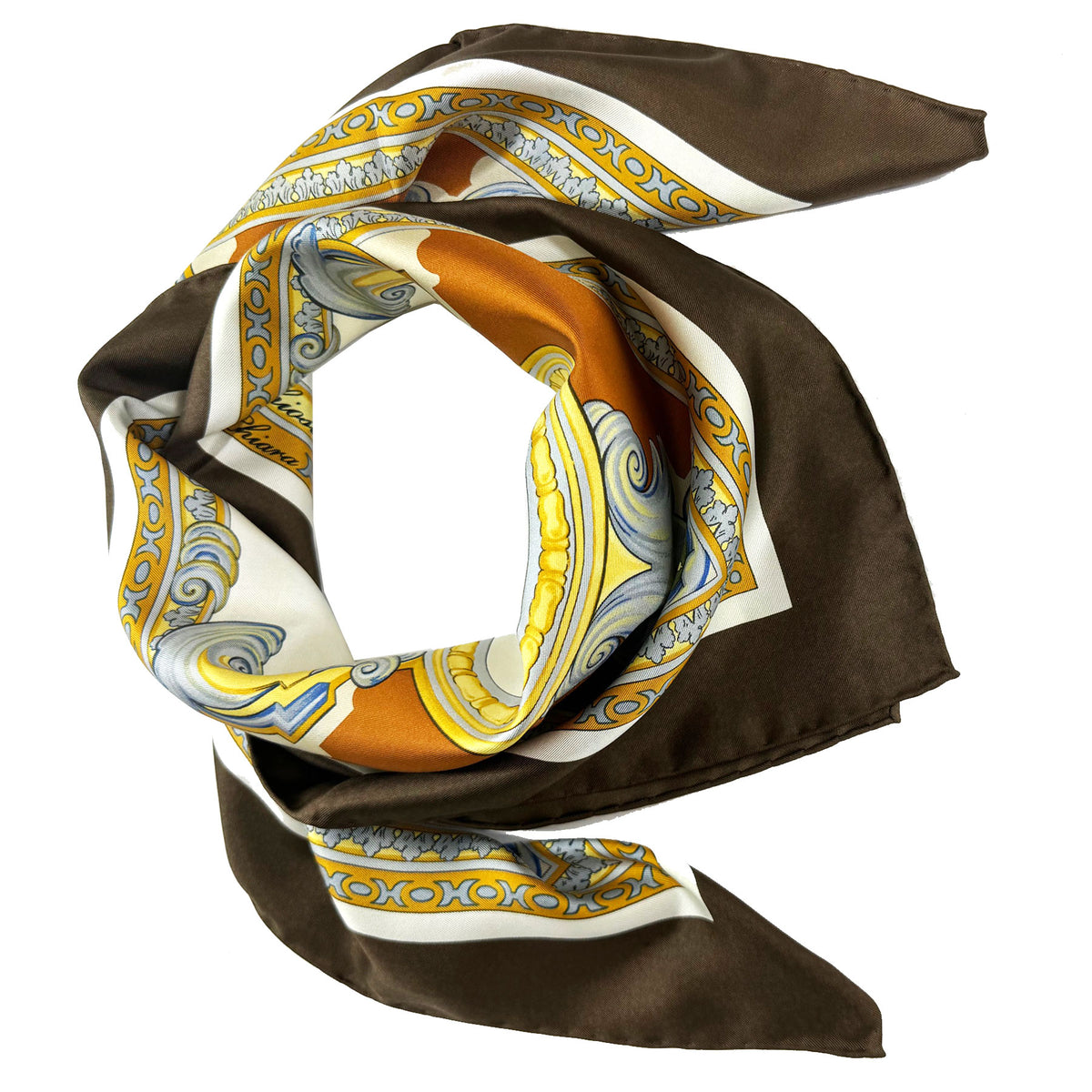 E. Marinella Scarf Brown Design -New Shawls Scarves