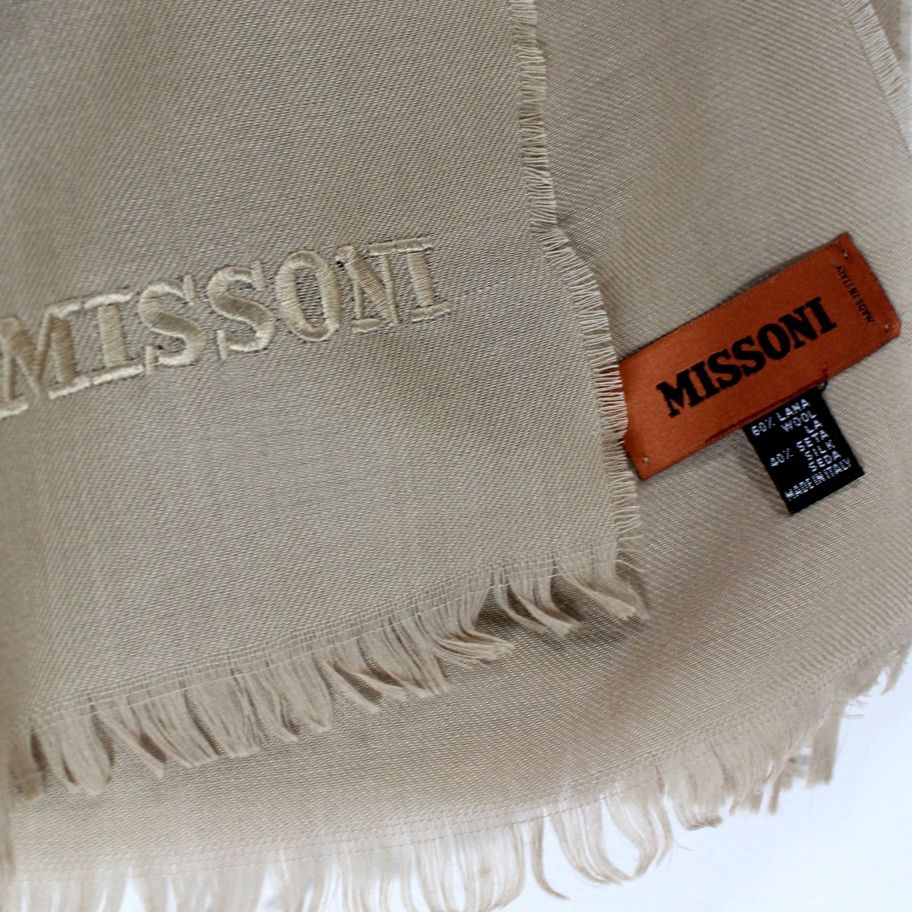 Missoni Scarf Beige Design New