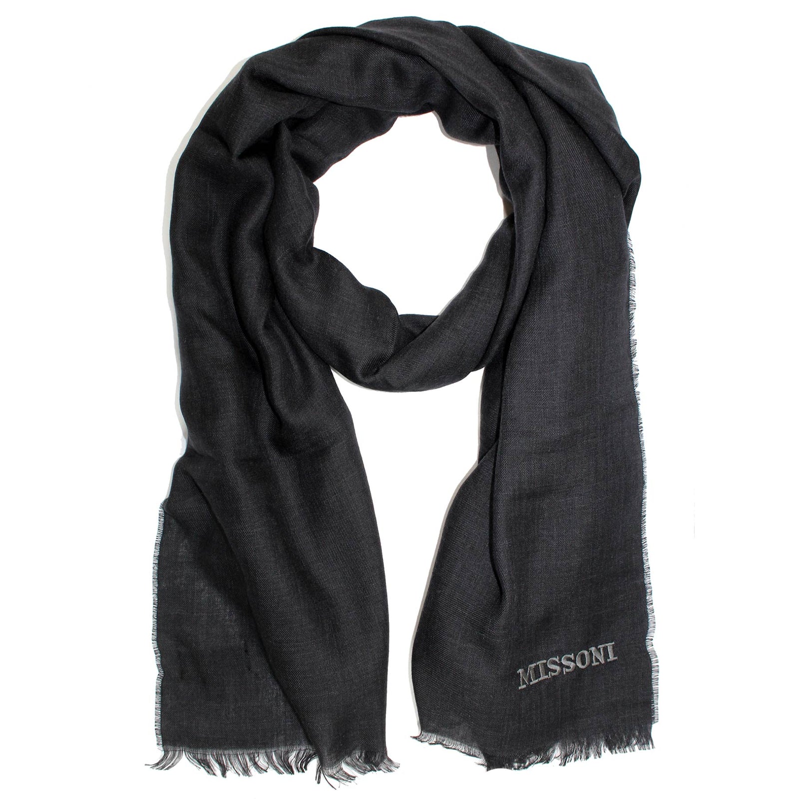 Missoni Scarf Black - Alpaca Silk Designer Shawl