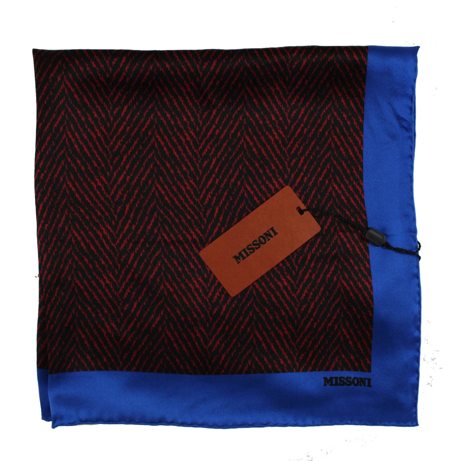 Missoni Scarf Royal Blue Fire Red Black