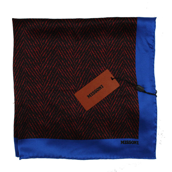 Missoni Black Red Check Wool Unisex Neck Wrap Fringes Scarf