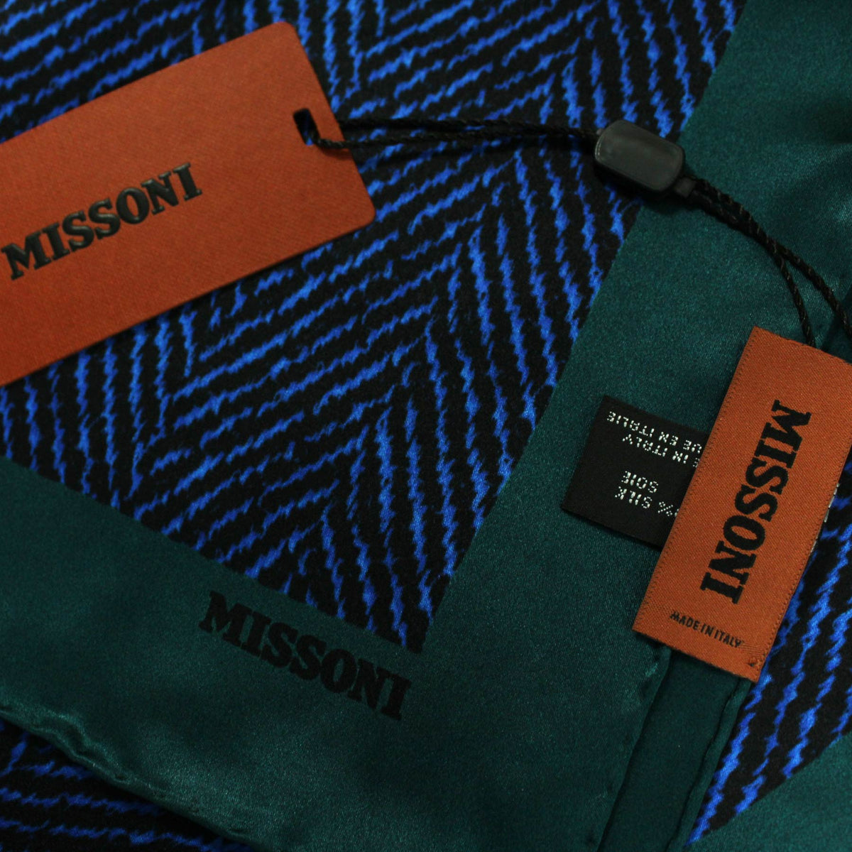 Missoni Small Silk Scarf Royal Blue 