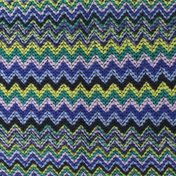Missoni Scarf Blue Lilac Green Herringbone Design - Women Designer