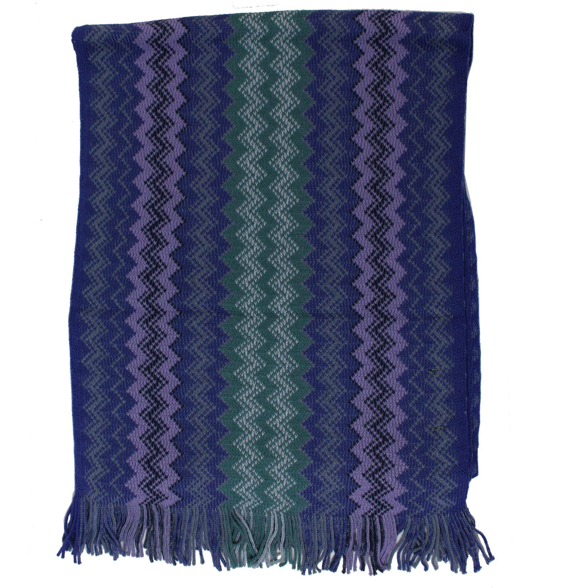 Missoni Scarf Lilac Purple Sage Green Herringbone Design - Designer Shawl