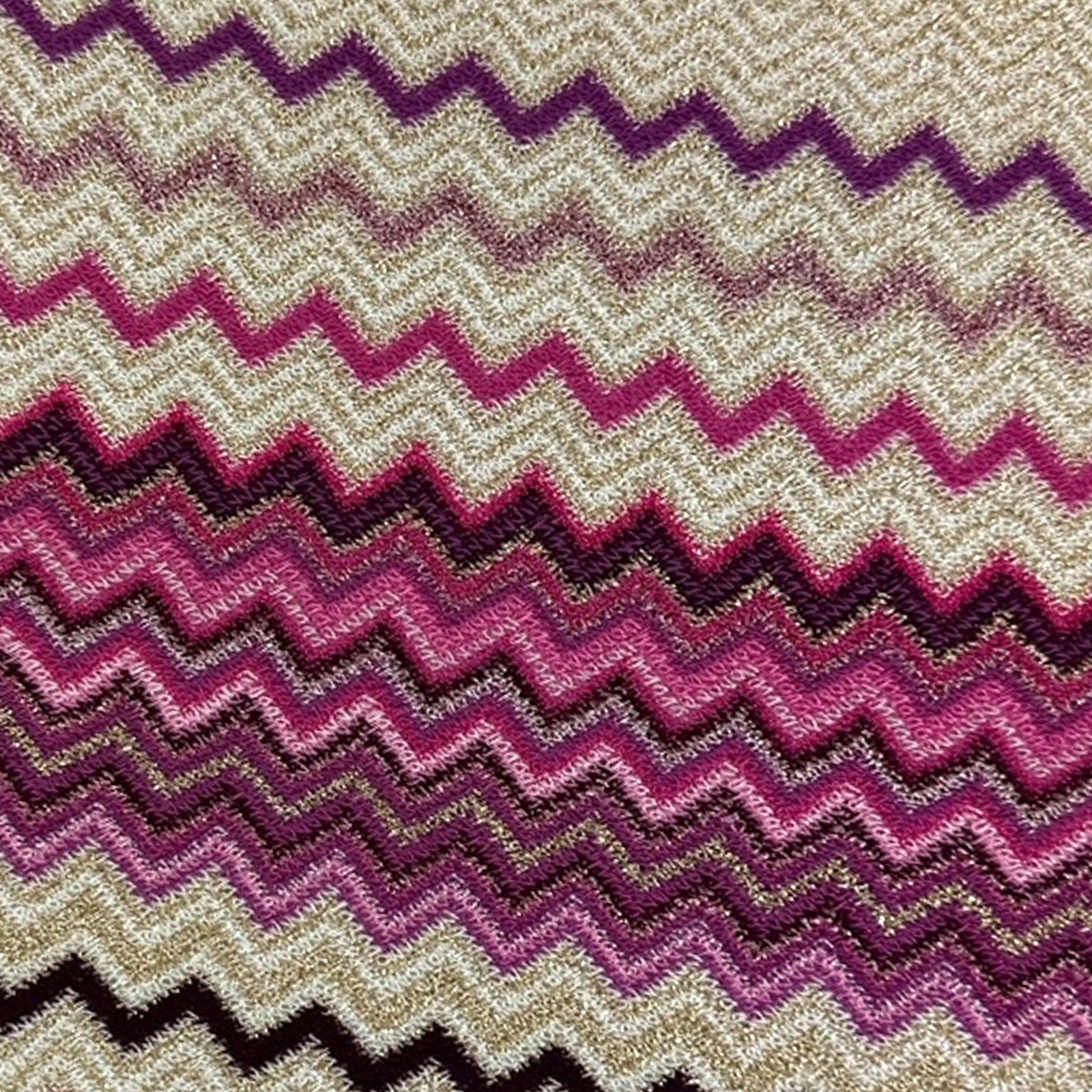 Missoni Scarf Purple Pink Chevron Design Genuine