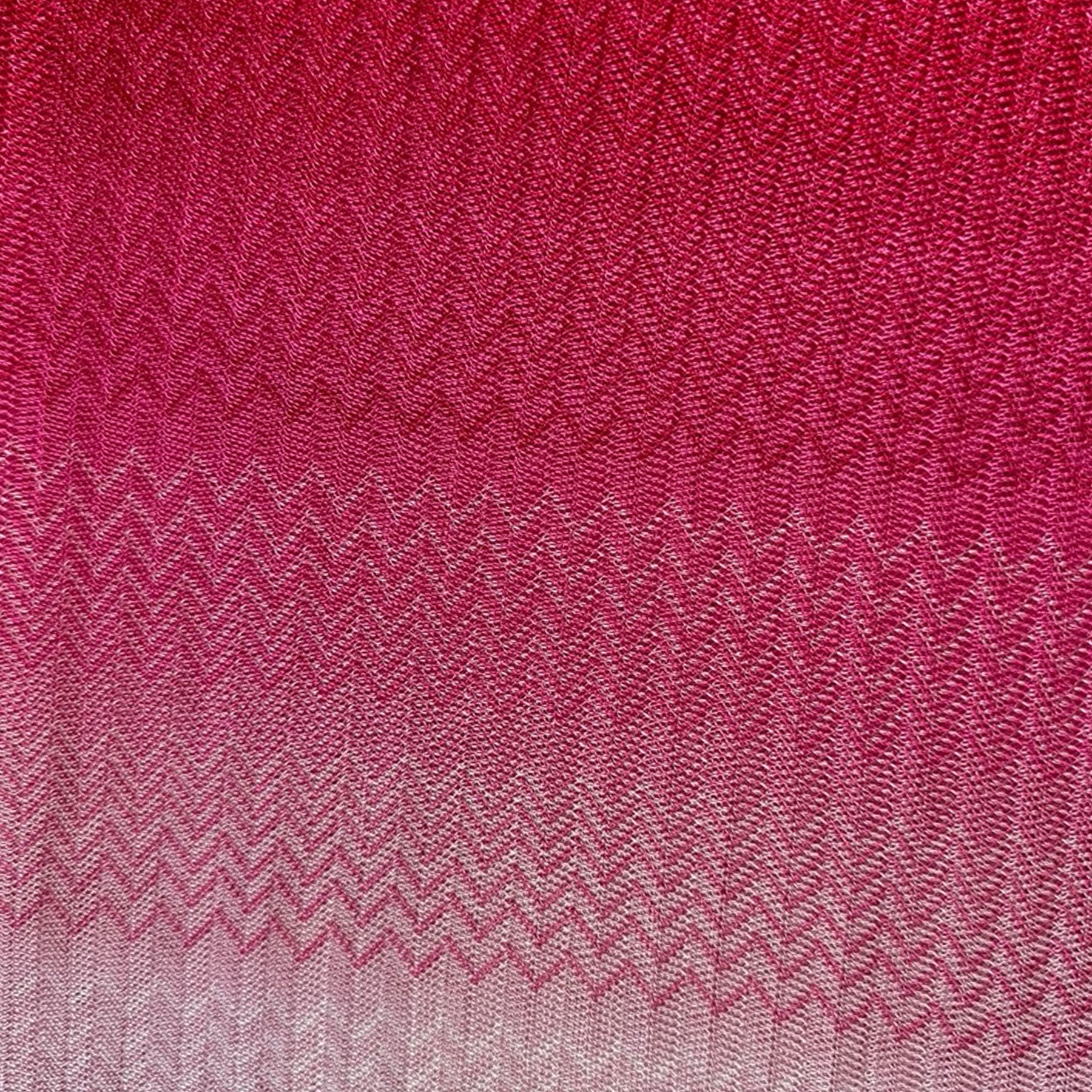 Missoni Scarf Pink Magneta Chevron Design - Women Designer Shawl