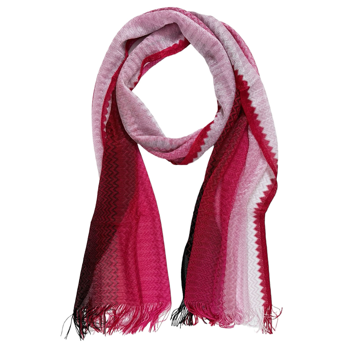 Missoni Scarf Pink Magenta Chevron Design - Women Designer Shawl SALE