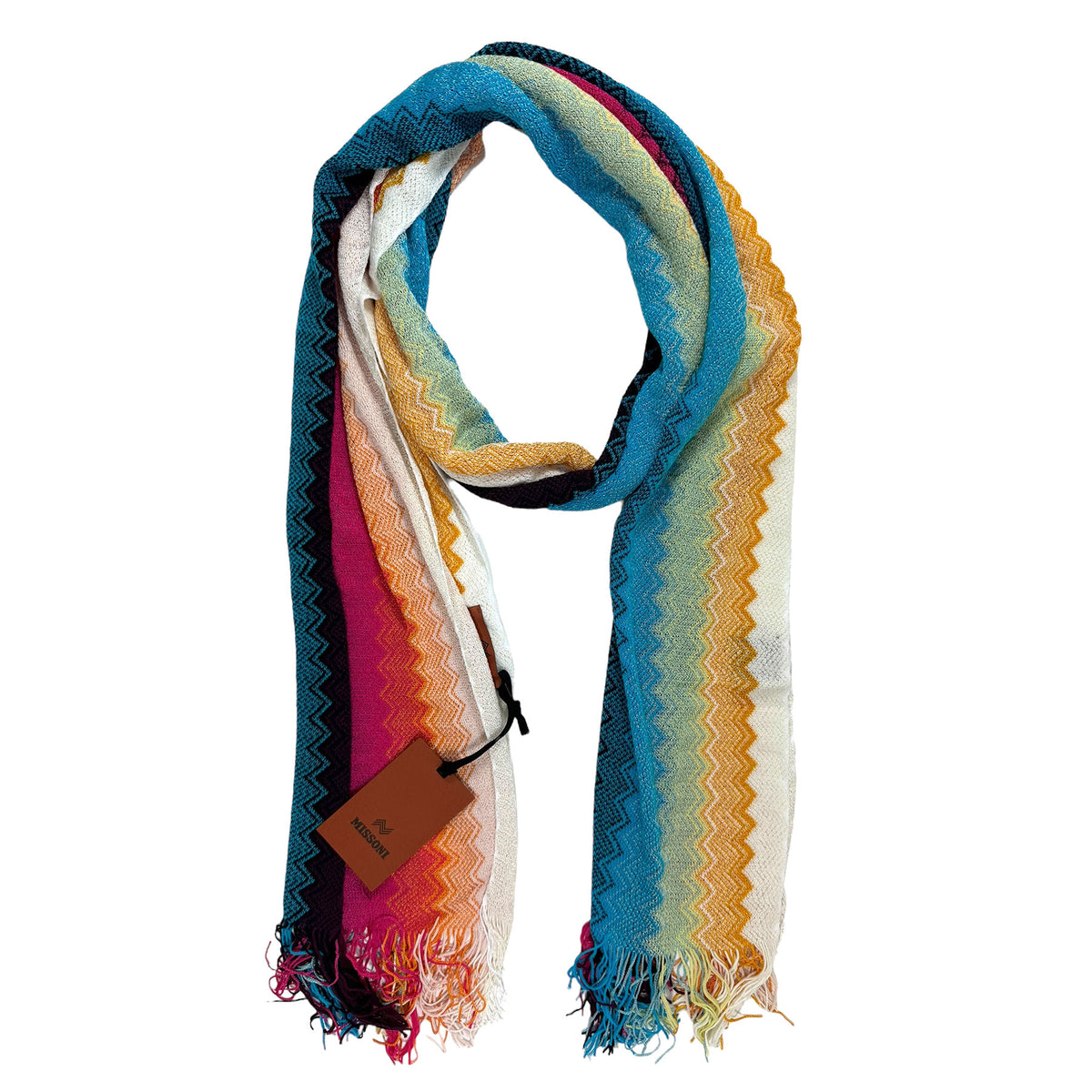 Missoni Scarf Multi Coloured Chevron Design - Women Designer Shawl