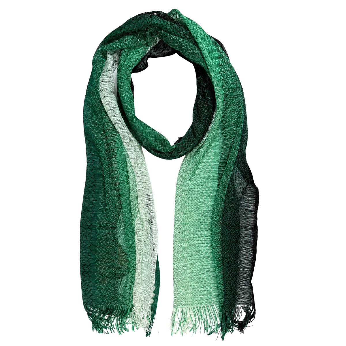 Missoni Scarf Green Chevron 