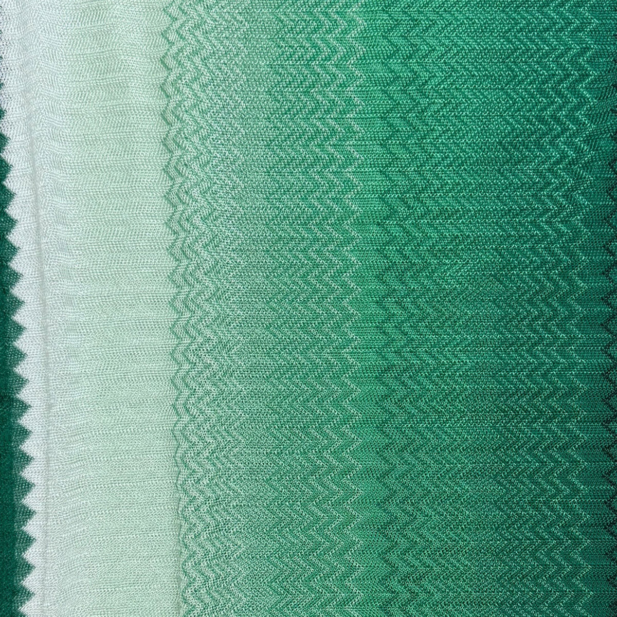 Missoni Scarf Green Chevron Design - Designer Shawl