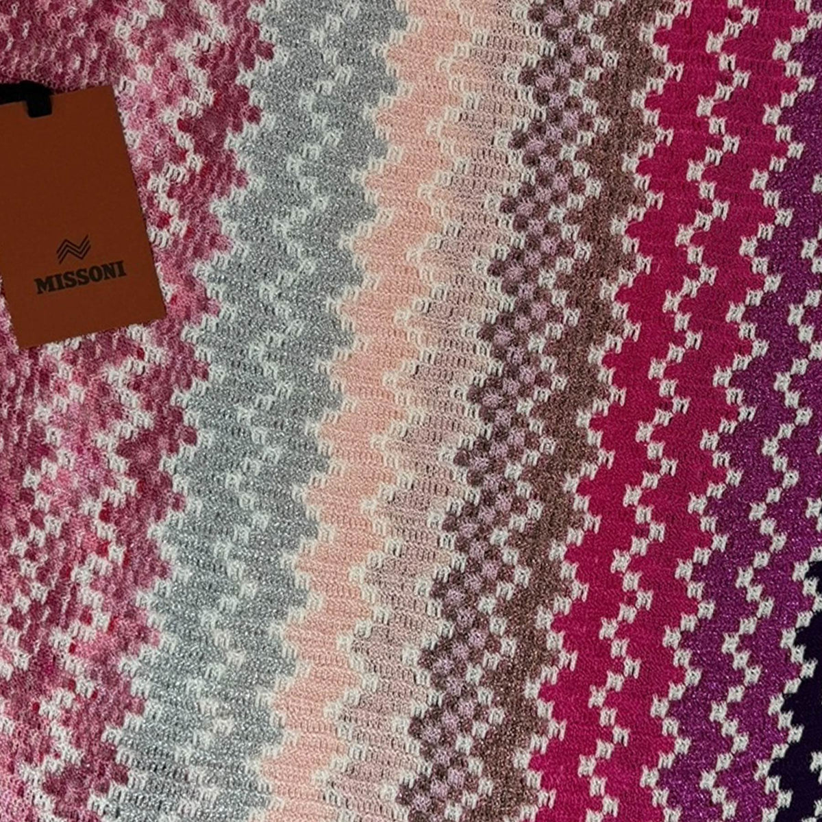 Missoni Scarf Pink White Cranberry