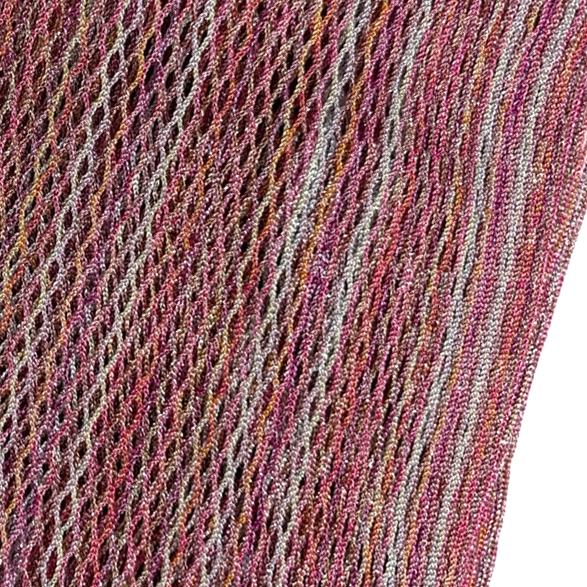 Missoni Scarf Pink Peach Gray Design - Loose Knit Women Designer Shawl SALE