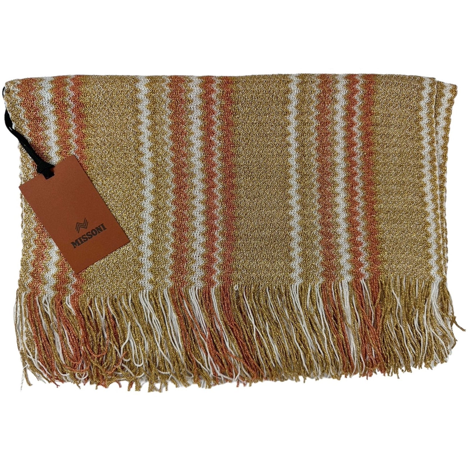 Missoni Scarf Brown Chevron Design - Women Designer Shawl
