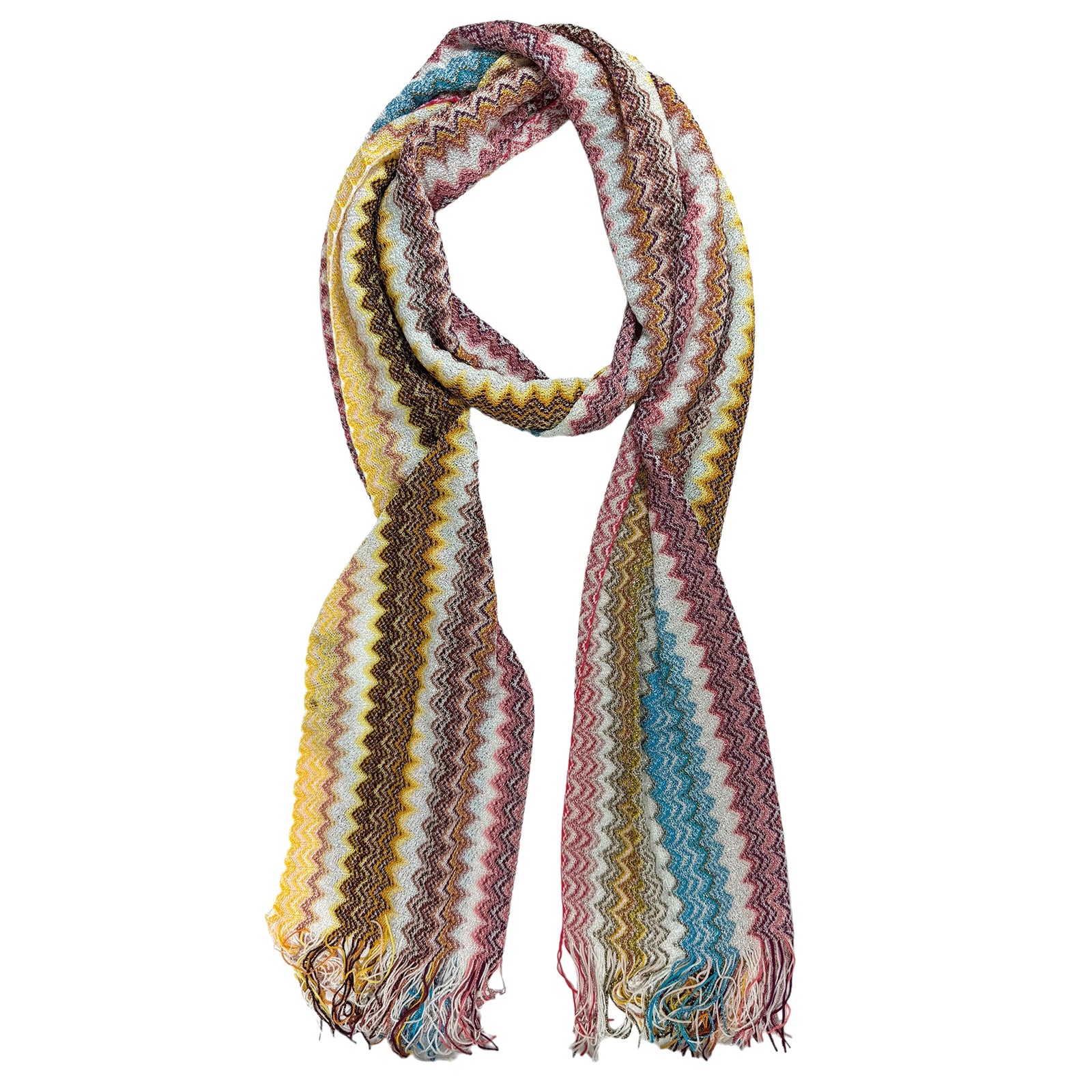 Missoni Scarf Zig Zag Design - Women Designer Shawl
