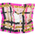 Moschino Small Scarf Pink Belts With Gold MOSCHINO Design Crepe Silk SALE