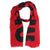 Moschino Scarf Red Black Logo - Wool Shawl