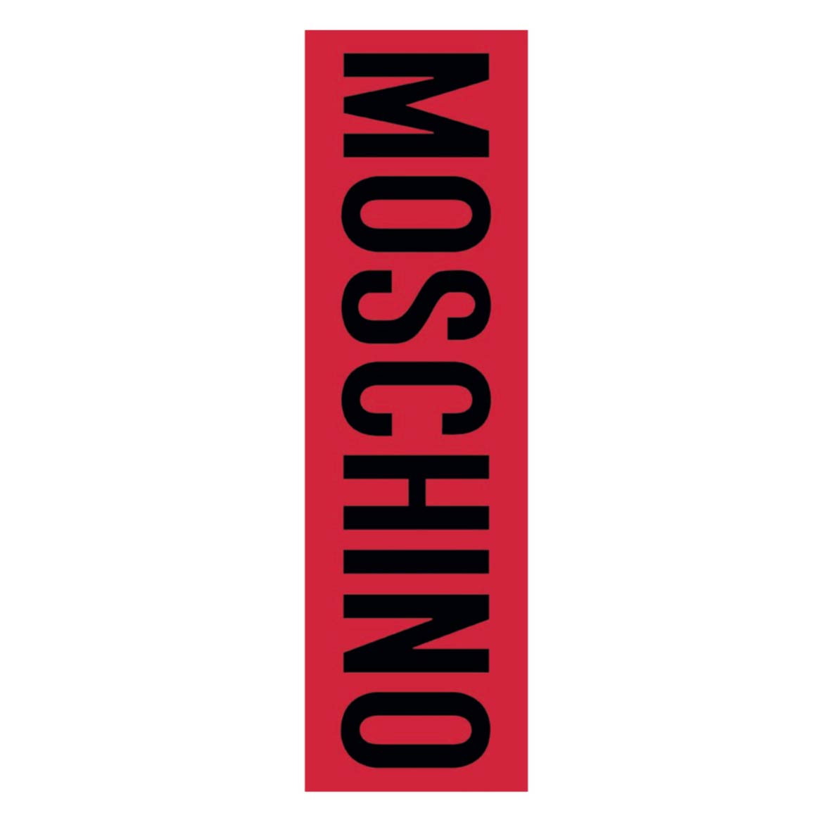 Moschino Scarf Red Black Logo - Wool Shawl