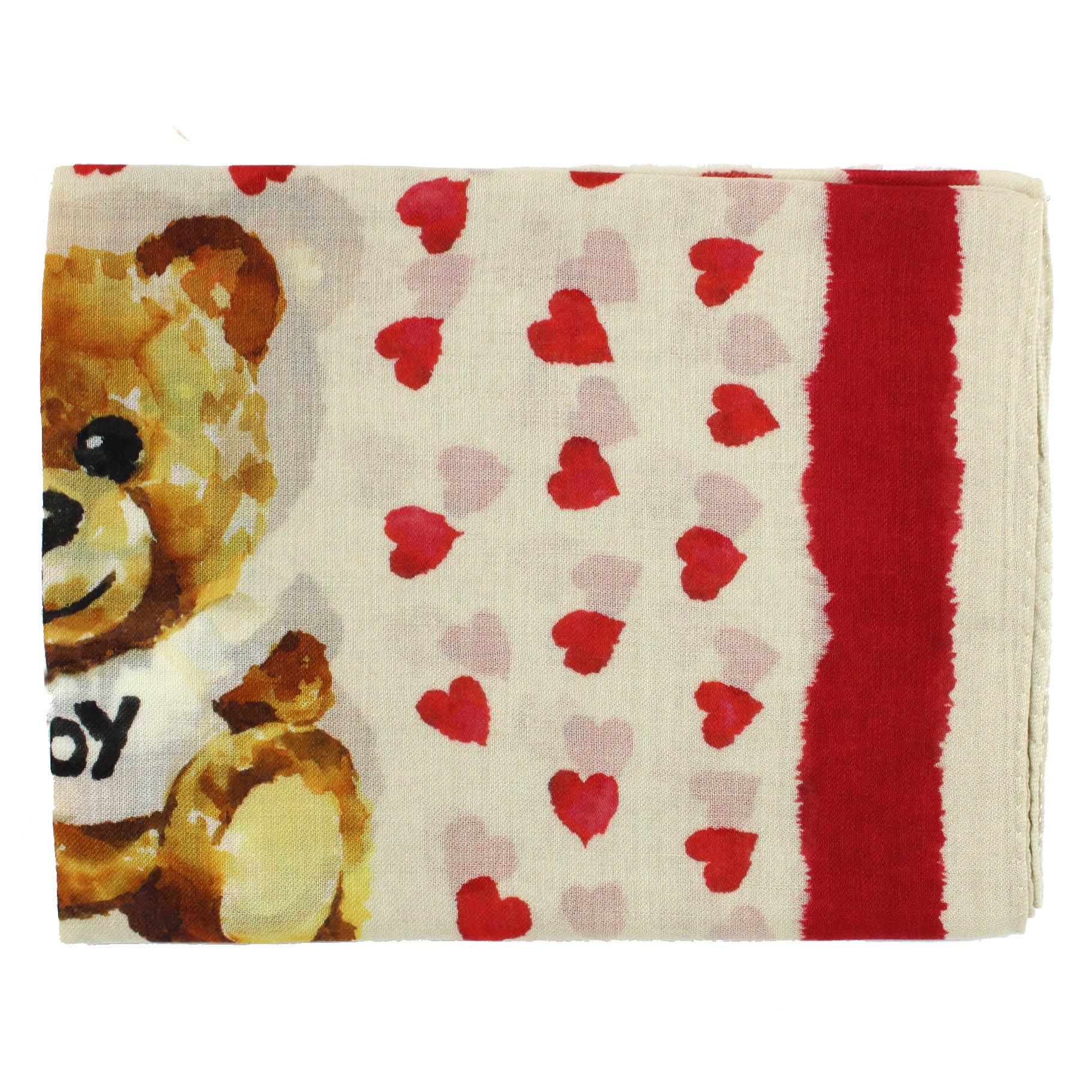 Moschino Scarf Toy Bear & Hearts