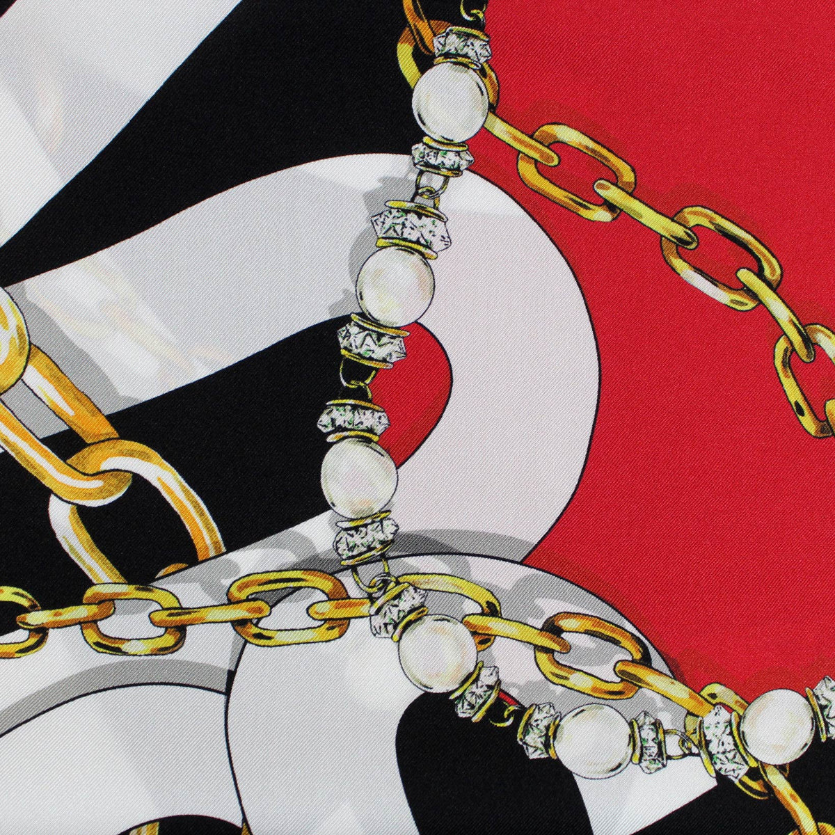 Moschino Scarf Jewelry  Large Square Silk Foulard -